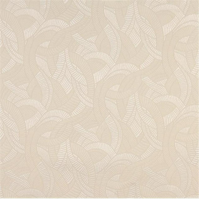 Designer Fabrics C463 54 Po Large Beige et Blanc Cassé Lignes Courbes Tissu de Rembourrage