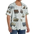 thumbnail image 2 of Kdxio Men'S Hawaiian Shirt For Men Short Sleeve Shirt Tractor And Dumper Summer Casual Holiday Beach Button Down T-Shirts, 2 of 5