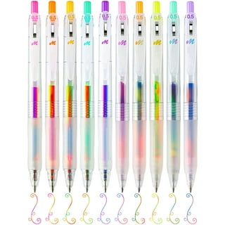 WRITECH Gel Pens Fine Point: 0.5mm Assorted Colors Ink Pen Set Clickable  for Drawing Journaling Notetaking Bible Non Bleed 8ct Retractable Smooth  Writing Multi colored No Smudge & Smear 