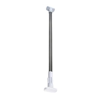 QIFULL White Telescopic Shower Curtain Rod Metal Tension Bar Easy Installation for Bathroom Use