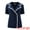 Dark Blue, variant on DARING DIVA Women's Short Sleeve Contrast Color Knit Sweater Cardigan S White