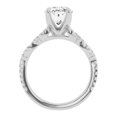 thumbnail image 2 of Unique Moments 3 ct Lab Grown Oval Diamond Infinity Solitaire Engagement Ring 14K White Gold, 2 of 5