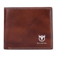 thumbnail image 2 of Classic BULLCAPTAIN Leather Bifold Wallet with Flip Pocket - Sleek Card Holder Wallet Purse for Men, 2 of 7