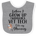thumbnail image 3 of Inktastic Vet Tech Mom Veterinary Technician Girls Baby Bib, 3 of 4