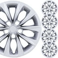 thumbnail image 5 of 16" Set of 4 Hubcaps Wheel Rims Cover Fit 2015-2017 Toyota Camry /2015-2017 Toyota Camry Hybrid Compatible with Steel Wheels Snap on Installation(16-inch,Lacquer), 5 of 12