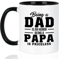 Gifts for Dad - Being a Dad is an Honor, Being a Papa is Priceless Mugs, Father's Day Gifts, Dad Mugs, Dad Christmas Gifts, Dad Birthday Gifts, Modwnfy White 11 fl oz Coffee Mugs Ceramic Mug Tea Cup