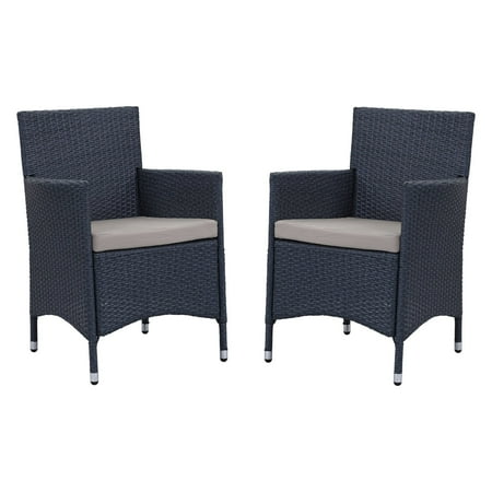 Safavieh Kendrick Outdoor Wicker Patio Chair With Cushion Set Of