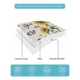 thumbnail image 4 of Twin Quilt Bedding Set, Sunflowers Reversible Summer Quilt 3 Pieces, Yellow Floral Botanical Black White Checkered Rustic Lightweight Bedspreads Coverlets with 2 Pillow Shams for All Seasons, 4 of 5