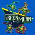 thumbnail image 2 of Men's Teenage Mutant Ninja Turtles 8-Bit Green and Mean  Graphic Tee Royal Blue Heather 2X Large, 2 of 5