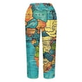 thumbnail image 5 of Brnmxoke Cotton Linen Pants for Women Printed Capri Pants Plus Size Wide Leg Sweatpants Summer Cropped Elastic Waist Trousers Limited Time Deal 2024 Multicolor,XXXL, 5 of 5