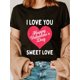 thumbnail image 1 of 100% Cotton I Love You Happy Valentines Day Cute Sweet Love Heart Lover T-Shirt, 1 of 7