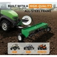 thumbnail image 6 of Gaderth 48-Inch Tow Behind Plug Aerator, Pull Behind Aerator with Durable Steel Tines Lawn & Tray and Pneumatic Tires Tow Behind Spike Aerator for Lawn, Farm, Planting, 6 of 7