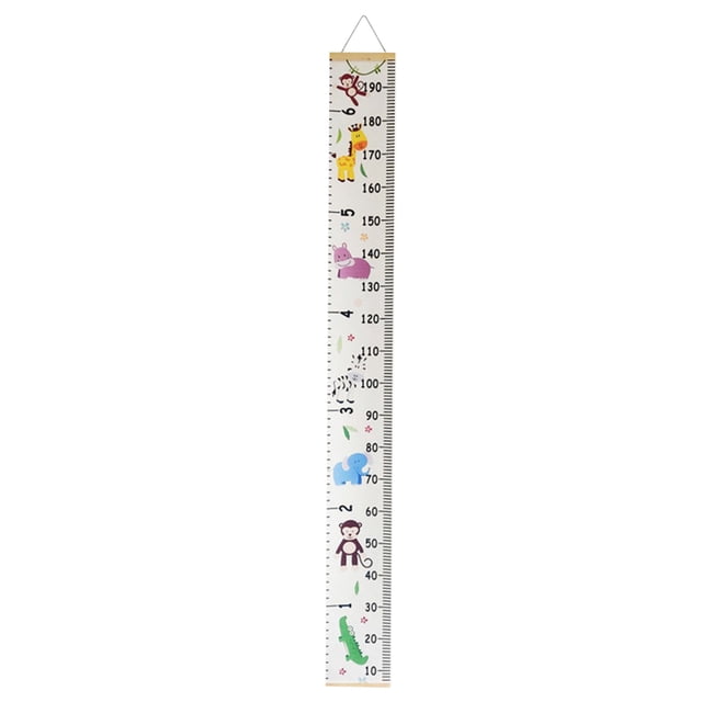 Growth Chart for Kids Canvas Height Chart Ruler Removable Hanging Wall Ruler Measurement Chart for Home Decoration Measuring Board Foldable