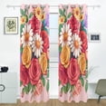 thumbnail image 2 of A Bunch Of Flowers Black Out Curtains 84 Inch Length for Bedroom Living Room Windows 2 Panels Set, 2 of 6