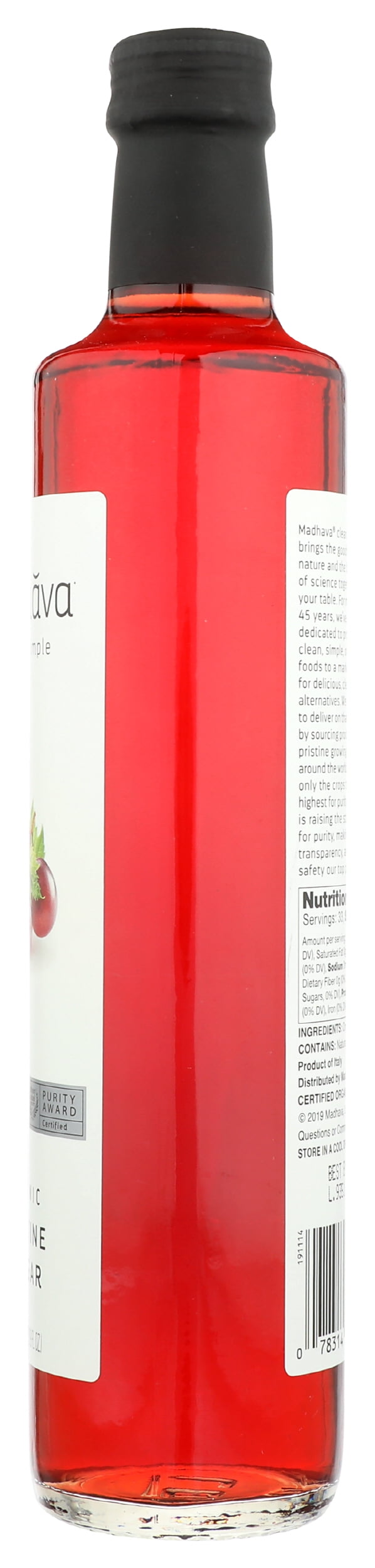 (Pack of 6), Madhava Organic Red Wine Vinegar, 500 ml