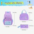 thumbnail image 3 of Set de mochilas para niñas MITOWERMI Purple Nylon 29x14x46 cm, 3 of 7