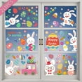 thumbnail image 4 of Cheers US Easter Window Cling Decorations Eggs Bunnies Wall Decal Decor Windows Fridge Clings Decals for Living Room Bedroom Home PVC Stickers Bunny Carrot Flowers Accessories Party Supplies Gifts, 4 of 7