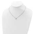 thumbnail image 4 of 925 Sterling Silver Cable Necklace with Pendants Chain CZ w/1in ext. 16.5 inch, 4 of 4