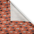 thumbnail image 4 of Ambesonne Orange Valance Pack of 2, Colorful Fish Shoal, 42"X12", Blue Salmon Teal, 4 of 5