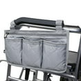 thumbnail image 2 of JoyMoreHome Wheelchair Side Bag, Armrest Storage Pouch with Cup Holder and Reflective Strip for Wheelchairs, Walkers or Rollator, 2 of 5