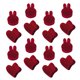 thumbnail image 3 of 16 mini pinzas para el pelo con forma de corazón y cabeza de conejo., 3 of 5