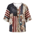thumbnail image 3 of LINGLANG Fourth of July Shirts for Women, Patriotic American Flag T Shirt Summer Casual July 4th USA 250th Anniversary Graphic Tee Tops, 3 of 3