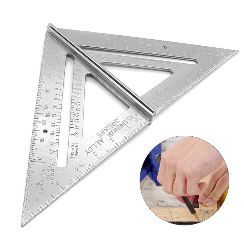 Pro 7inch Ruler Metric Speed Square Roofing Triangle Measuring Cutting Builder 