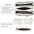 thumbnail image 5 of Dasein Women's PU Leather Handbag, Buffalo-White, 5 of 6