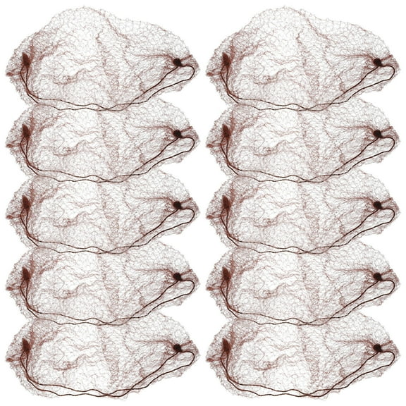 OUNONA 50 Pcs Hair Net for Bun Hairnets Kitchen Brown Food Industry