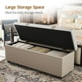 thumbnail image 3 of Large 38 Inches Long Ottoman  with Storage,Faux Leather Ottoman End of Bed Benches, Indoor end Bed  with Narrow and Seating for Foot Rest in Bedroom, Living Room, Entryway, 3 of 9