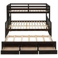 thumbnail image 4 of Tcbosik Twin-Over-Full Bunk Bed with Twin size Trundle, Separable Bunk Bed with Drawers for Bedroom, Espresso, 4 of 10