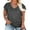 Dark Gray, variant on Langwyqu Womens Plus Size T Shirts Casual Loose Solid Color Tee