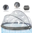 thumbnail image 6 of 15 Ft Pool Dome Enclosure, Above Ground Pool Cover with Water Heating, All Weather Round Pool Tent with UV Protection for Clean Warm Water, Extend Season, Black/White, 6 of 10
