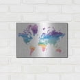 thumbnail image 3 of Luxe Metal Art 'Watercolor World' by Mike Schick, Metal Wall Art, 16"x12", 3 of 9