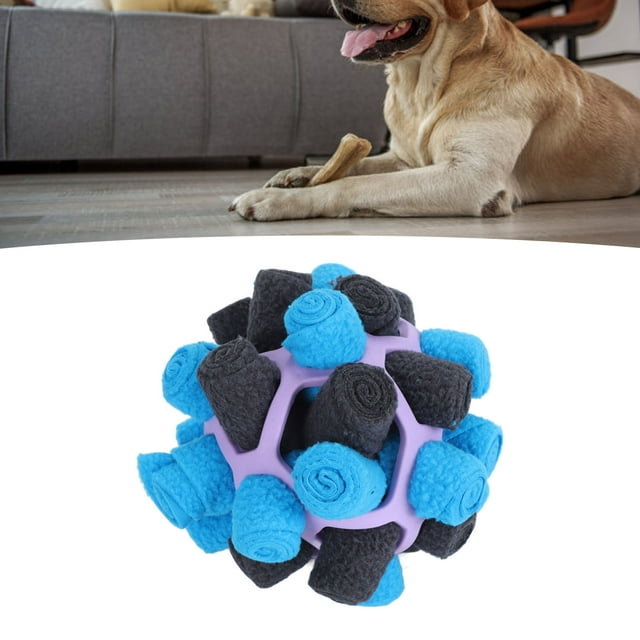 Puppy Sniffing Puzzle Toy, Lightweight Skin Friendly Dog Snuffle Ball Interactive For Small Medium Large Dogs Purple,Green