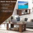thumbnail image 3 of 41" 2-tier Wooden Modern Coffee Table with Storage Shelf, Rectangle Accent Center Table for Living Room,Coffee, 3 of 9