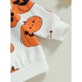 thumbnail image 6 of Liacowi 2Pcs Baby Halloween Outfits Toddler Boys Girls Fall Clothes Long Sleeve Pumpkin Print Sweatshirt + Elastic Waist Pants Set 0-3 Years, 6 of 8