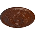 thumbnail image 3 of Ekena Millwork 15 3/4"OD x 5/8"P Granada Ceiling Medallion (Fits Canopies up to 4 1/4"), Hand-Painted Burnished Mahogany Crackle, 3 of 6