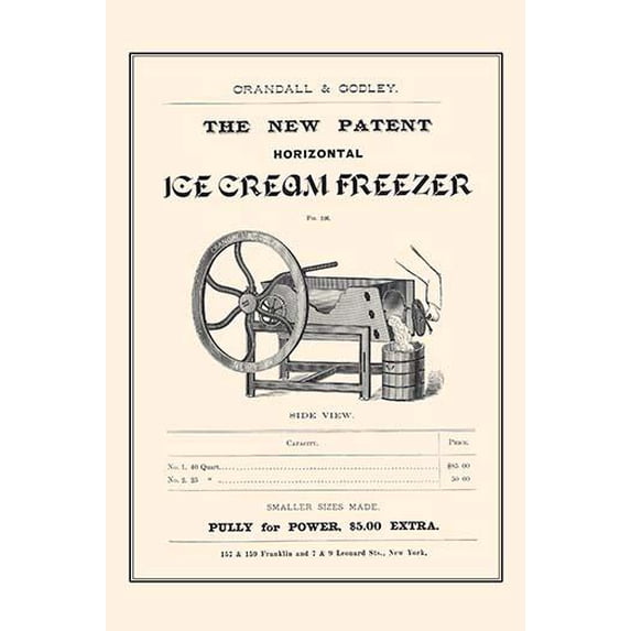 Ice Cream Freezer-Fine Art Canvas Print (20" x 30")