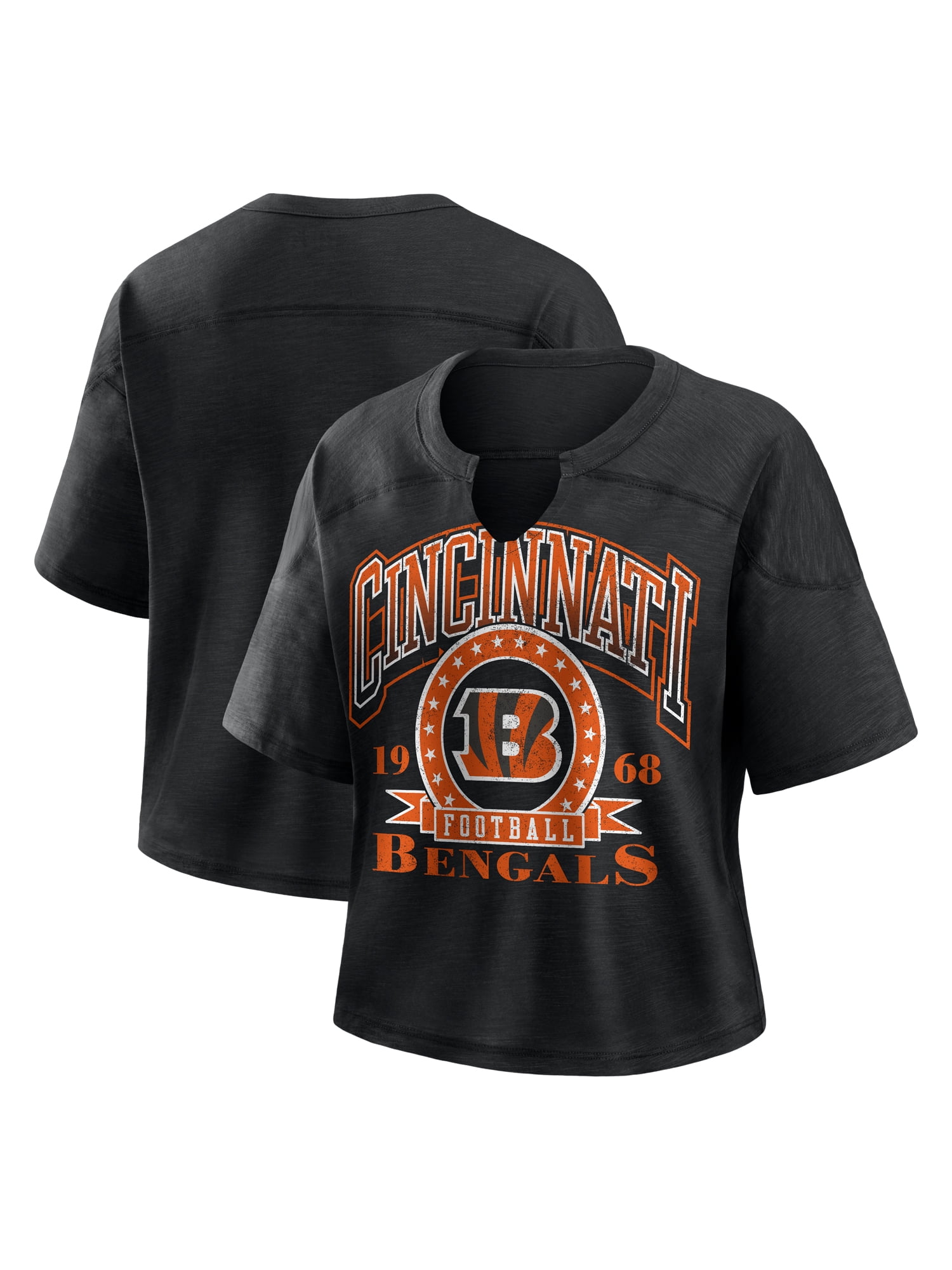 NFL Cincinnati Bengals Women's Cotton Black Short Sleeve T-Shirt