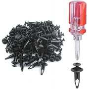 100 Pcs Plastic Rivets Compatible with Yamaha Rhino 450 660 700 Grizzly 600 ATV Body Fender Hood Fuel Tank Panel Push Fastener Rivet Screw Clips