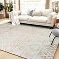 thumbnail image 3 of HAHDAXIA Boho Area Rug 5x7 Carpet Rugs for Living Room Bedroom Moroccan-Machine Washable Rugs for Bedroom Dining Room Living Room Rug Neutral Taupe Home Decor, 3 of 7