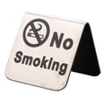 thumbnail image 4 of Letrero de acero inoxidable para no fumar, letrero para tienda de campaña, aviso, advertencia, recordatorio, sobremesa. Cercanas, 4 of 7