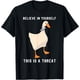 thumbnail image 1 of Funny Believe in Yourself This is A Threat Goose Knife Meme Camiseta, 1 of 2