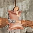 thumbnail image 4 of Clearance! Solid Color Faux Silk Pillowcase Silk No Zipper Envelope Pillow Pillow Cover, 4 of 7
