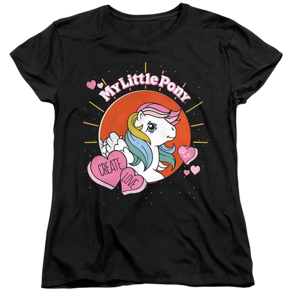 My Little Pony Retro Create Love S/S Women's T-Shirt Black