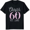 thumbnail image 2 of 100% Cotton Chapter 60 Est 1966 Birthday Celebration Rhinestone Bling Women's T-Shirt, 2 of 5