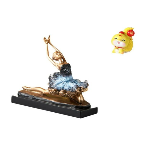 Figura decorativa de bailarina de ballet, estatua de bailarina, regalo de escritorio, figura para chimenea, decoración de restaurante, estatua de serp