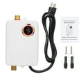 thumbnail image 1 of Compact Instant Electric Water Heater 3000W 110V, Mini Tankless Design for Home Use, Digital Temperature Display, Ideal for Kitchen and Shower, US Plug, Model XY-FA, White, 1 of 6