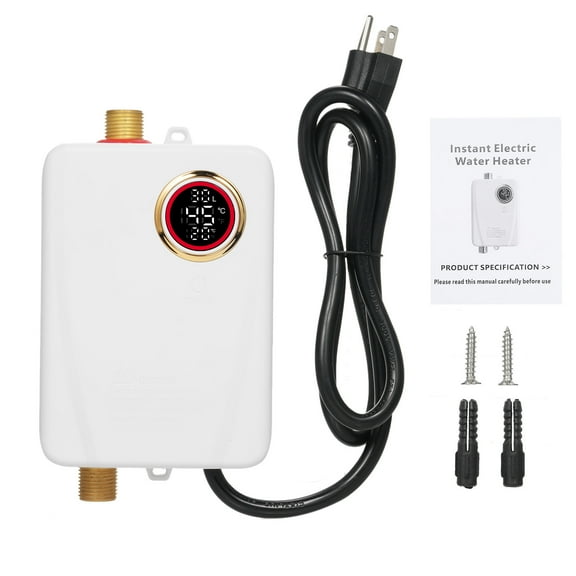 Electric water heater,Water Heater 3000w White Heater 3000w Display Rv Kitchen With White Tankless Temperature Display